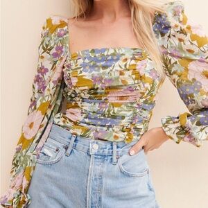 ASTR the Label Tonina Floral Blouse - Size S